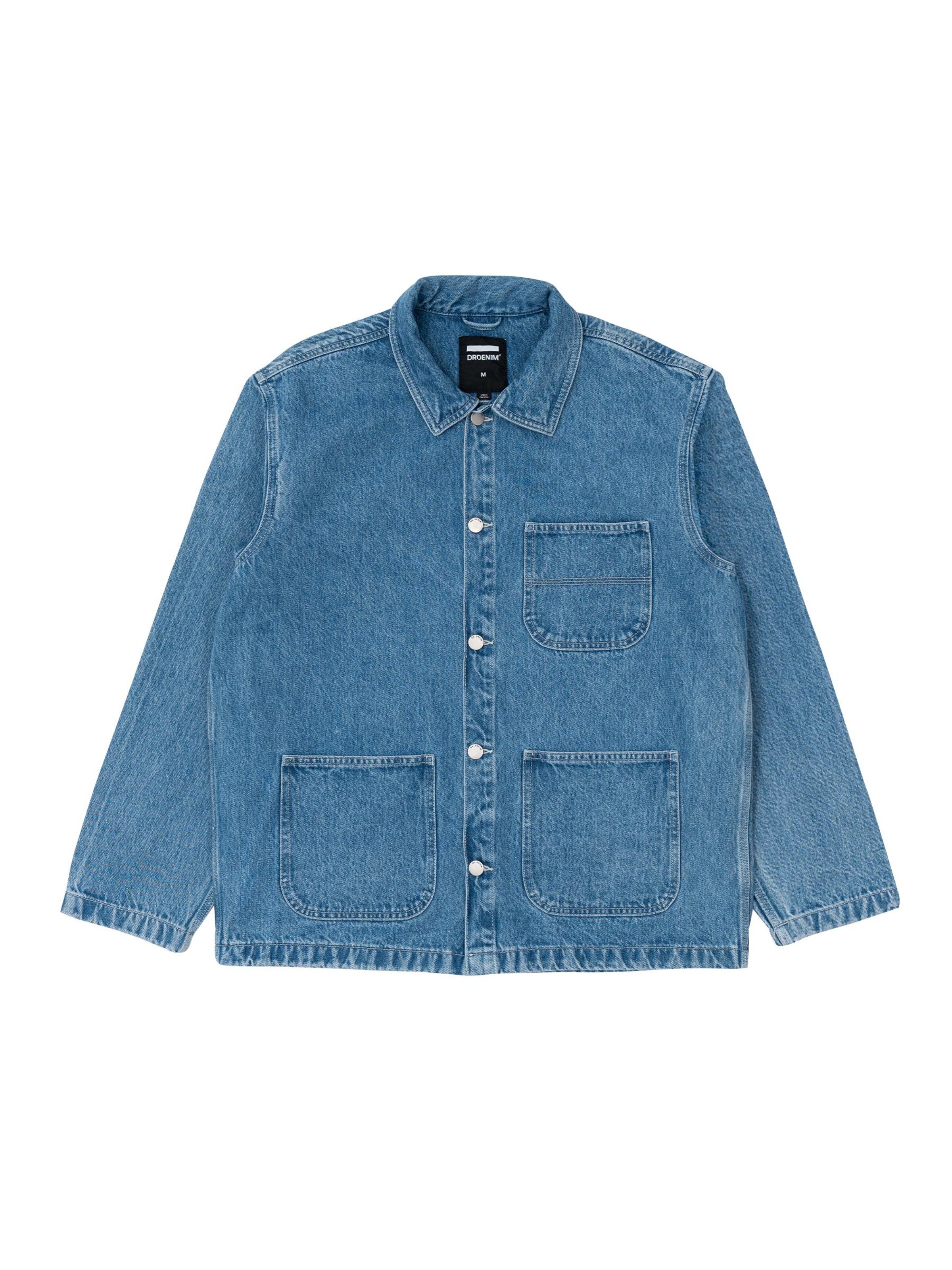 Dr. Denim Tussenjas 'Devon Worker Jacket' in Blauw: voorkant