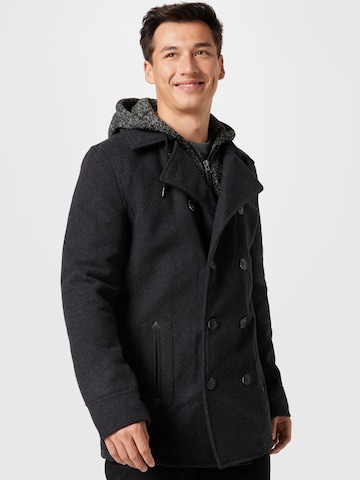 INDICODE JEANS Between-seasons coat 'Clifford' in Grey: front