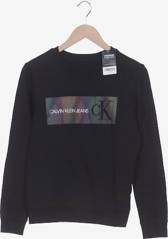 Calvin Klein Jeans Sweatshirt & Zip-Up Hoodie in M in Black: front