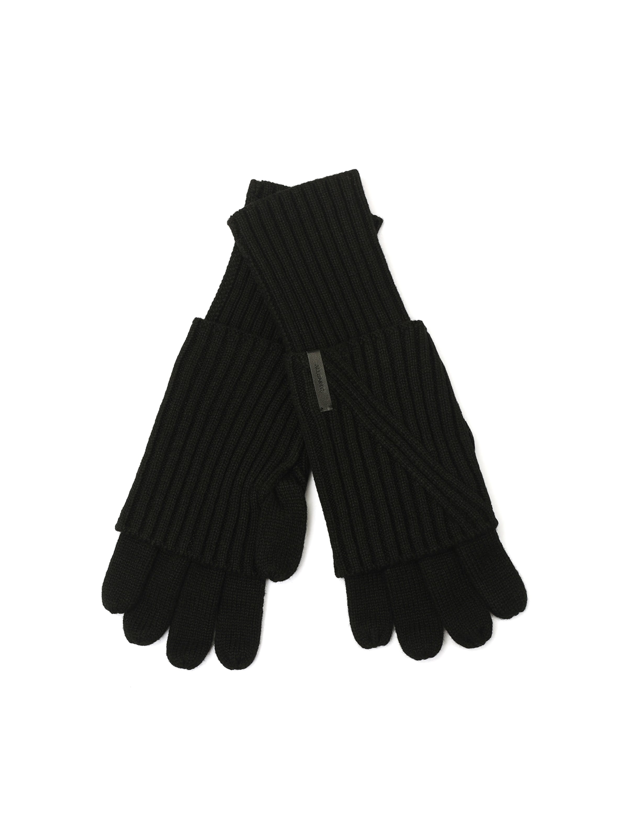 AllSaints - Guantes con dedos 'Margo' en negro