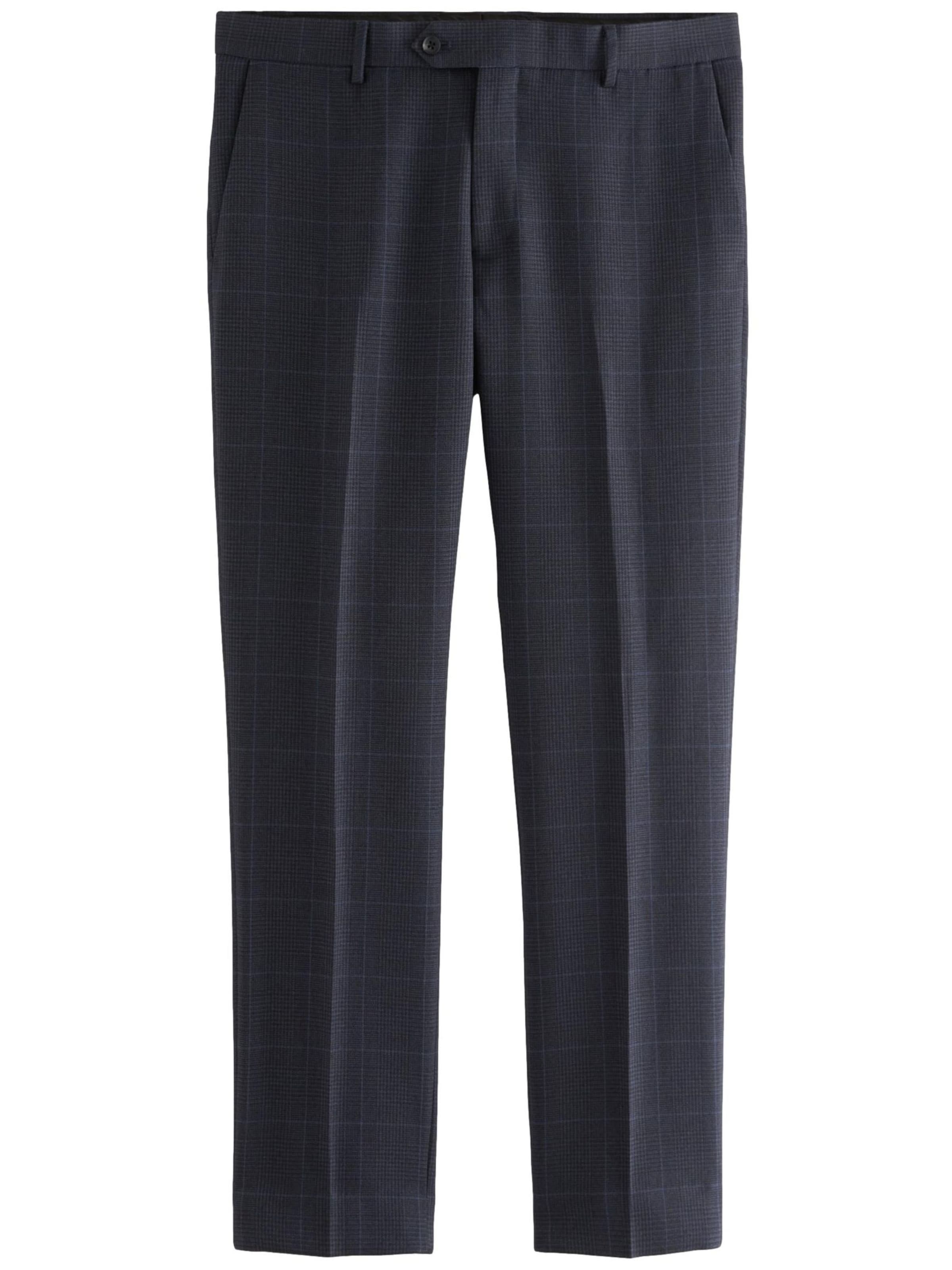 Next Slimfit Pressveckad byxa i blå: framsida