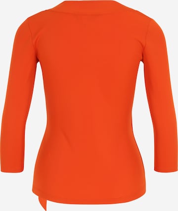 Lauren Ralph Lauren Petite - Camisa 'JAINAB' em laranja