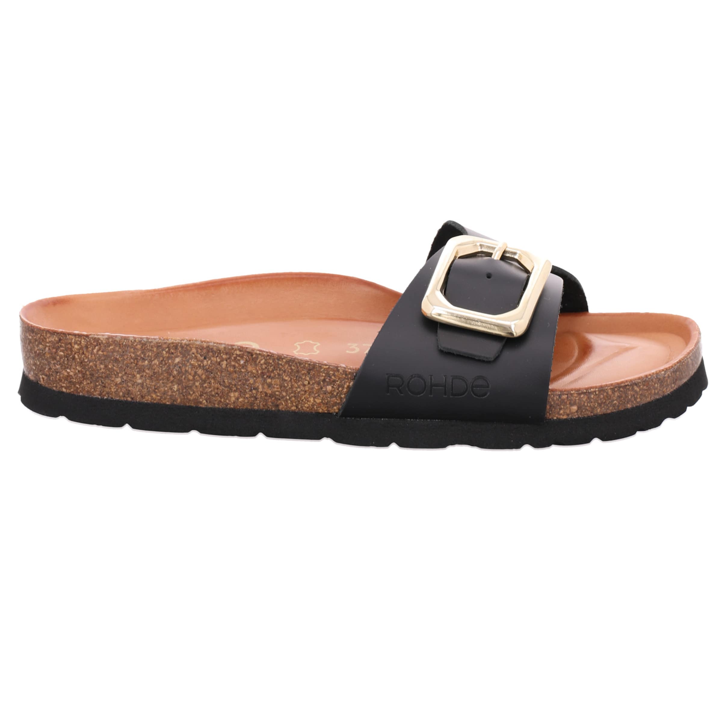 ROHDE Mules in Black: front