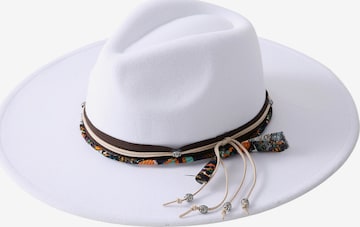 Emilie collection Hut 'Fedora' in Weiß: Vorderseite