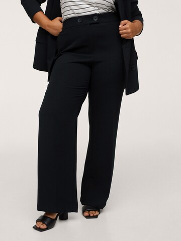 MANGO Regular Pantalon 'Bimba' in Zwart: voorkant