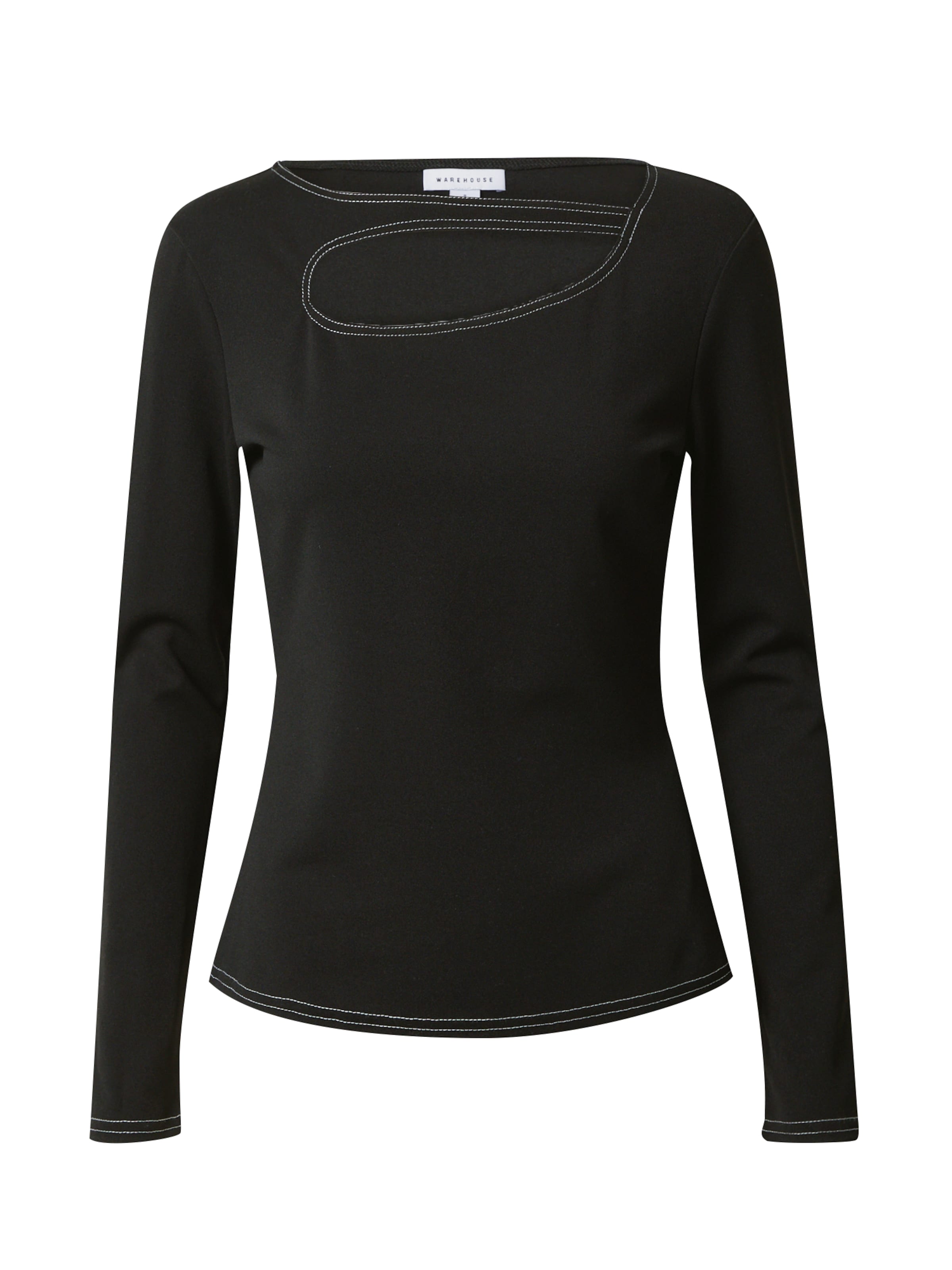 Warehouse Shirt in Zwart: voorkant