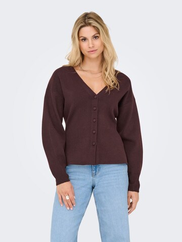 JDY Gebreid vest 'JDYPRIME' in Bruin: voorkant