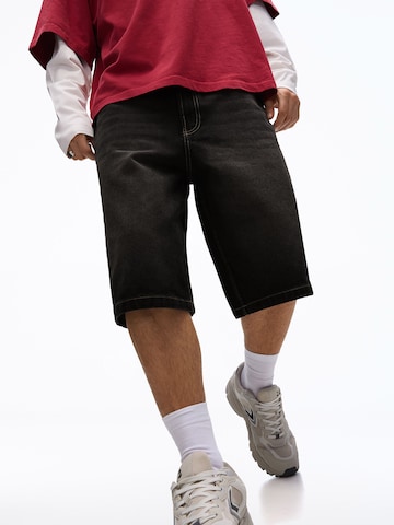 Baggy Jean Bershka en noir : devant