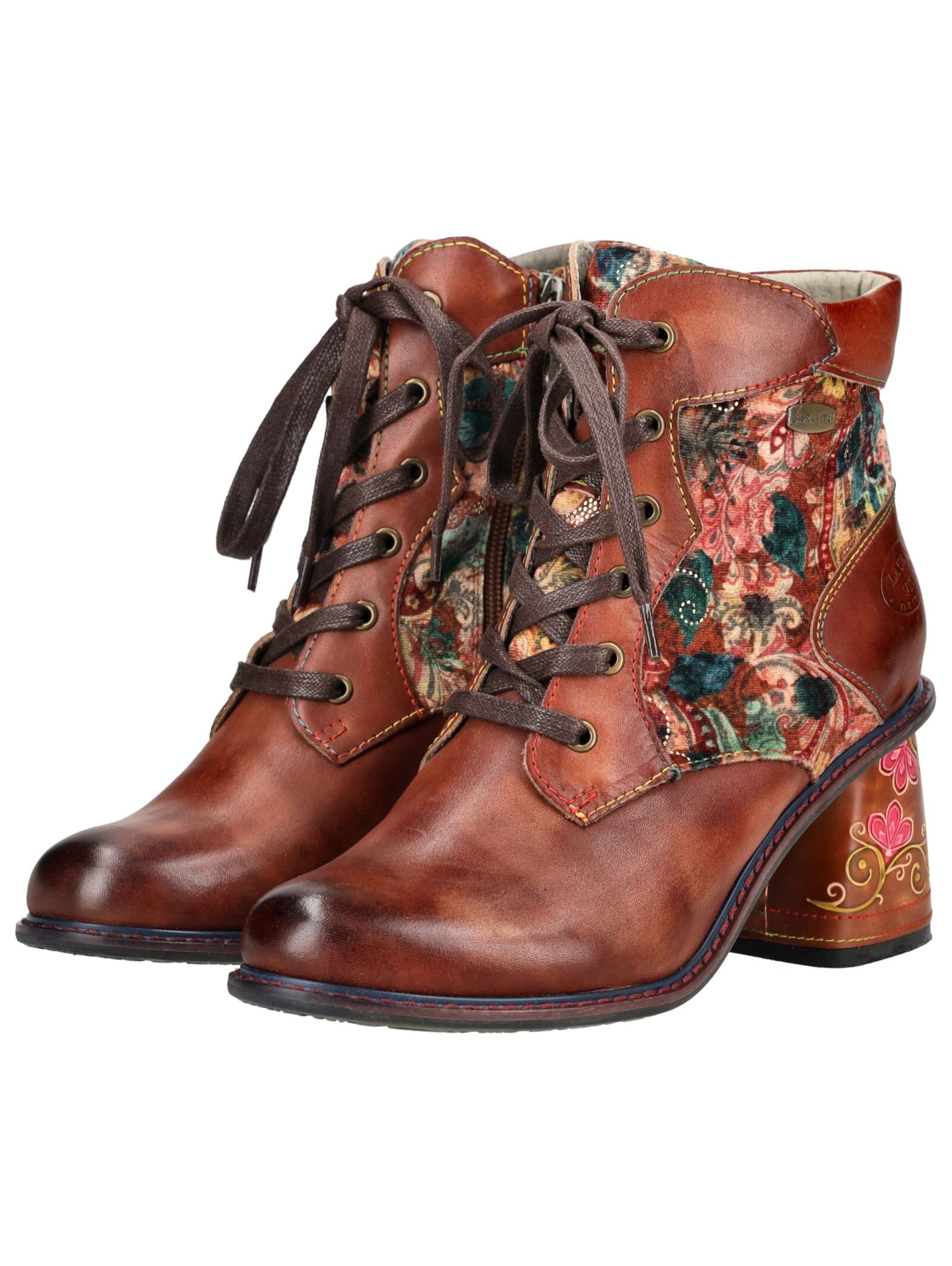 Laura Vita Lace-Up Ankle Boots in Brown