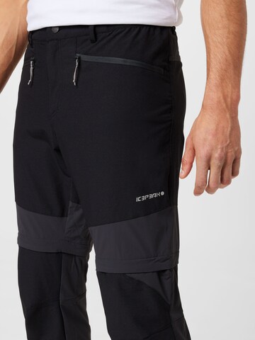 ICEPEAK Regular Outdoor Pants 'BRAHAM' in Black