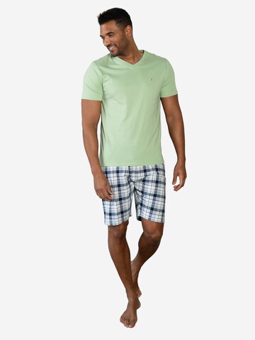 Phil & Co. Berlin Pajama short ' Classics ' in Blue: front