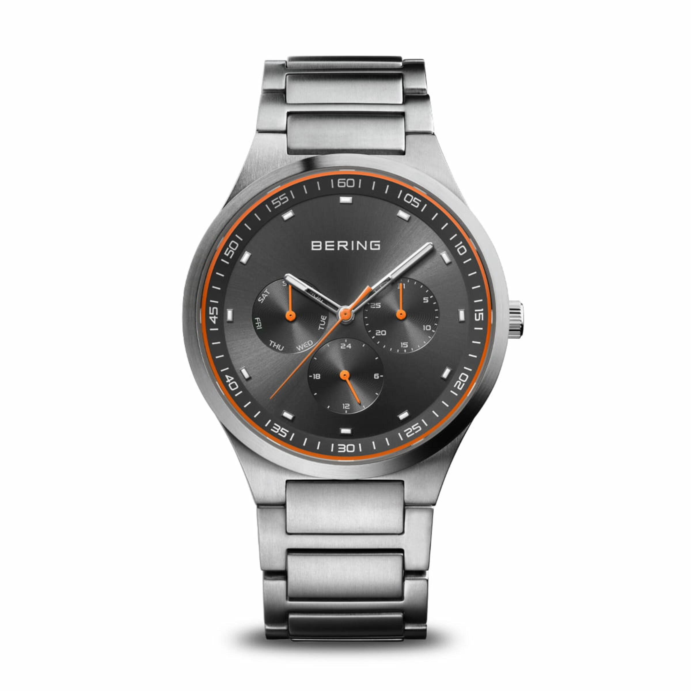BERING Analoog horloge in Zilver: voorkant