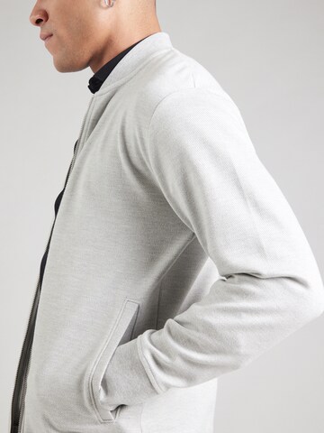 SELECTED HOMME Zip-Up Hoodie 'SLHMack' in Grey
