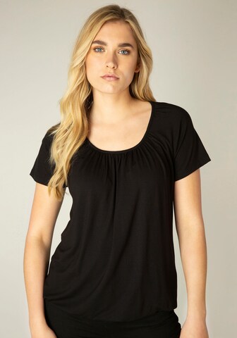 BASE LEVEL T-Shirt 'Yona' in Schwarz: Vorderseite