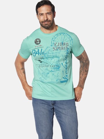 T-Shirt 'Dominik' Jan Vanderstorm en vert : devant