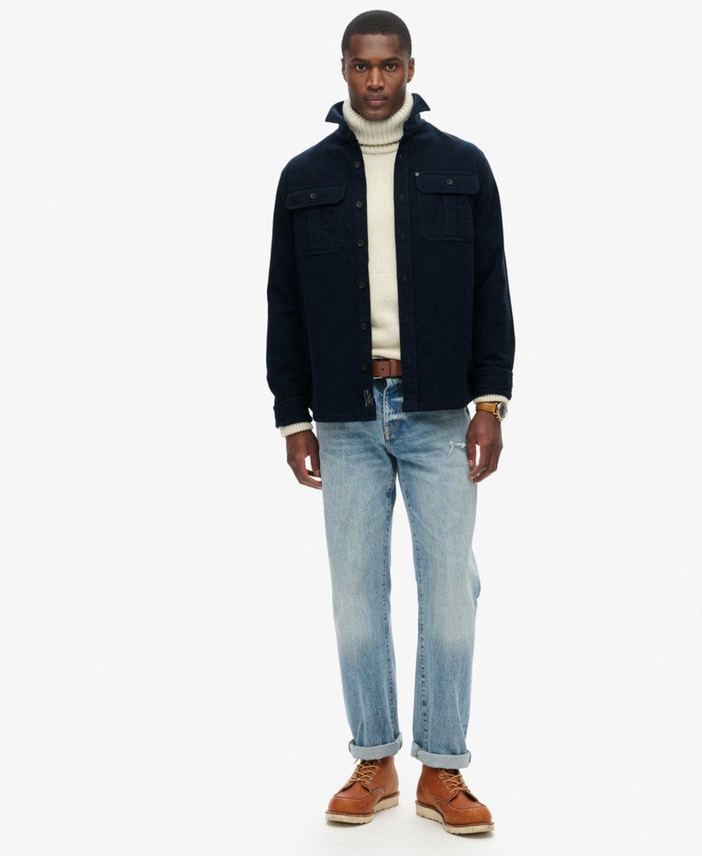 Veste mi-saison Superdry & Co en bleu : devant
