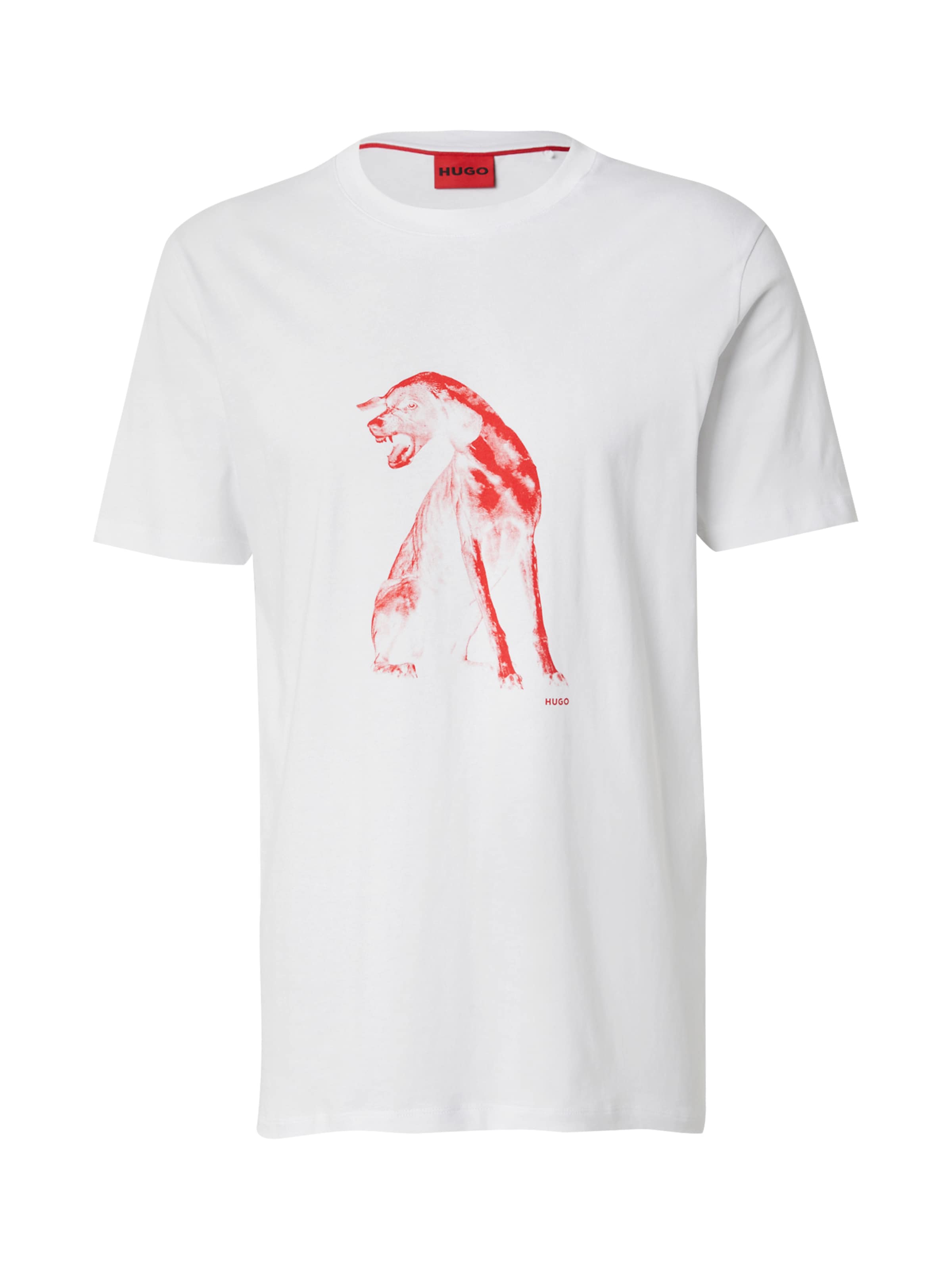 HUGO - Camiseta 'Didug' en blanco: frente