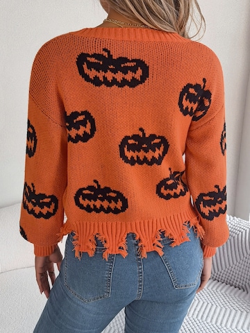 Yesfashion Knit cardigan in Orange