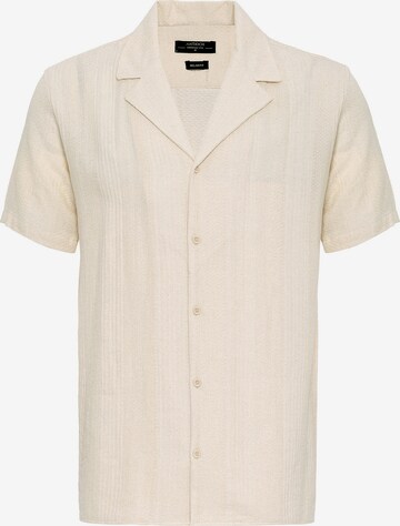 Antioch Comfort fit Button Up Shirt in Beige: front