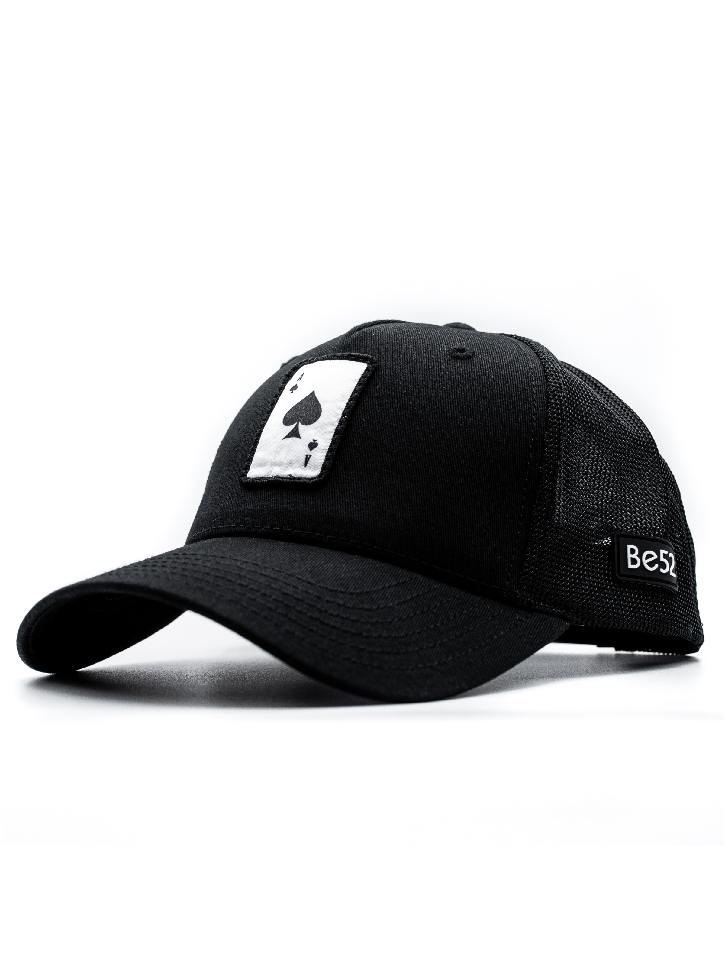 Be52 - Gorra 'Ace premium' en negro: frente