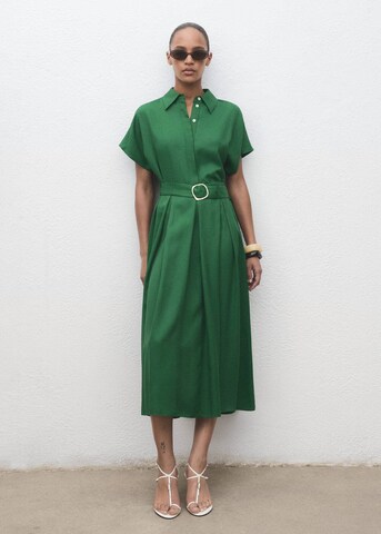 MANGO Shirt Dress 'Macarela' in Green
