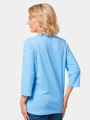 Goldner Shirt in Blau