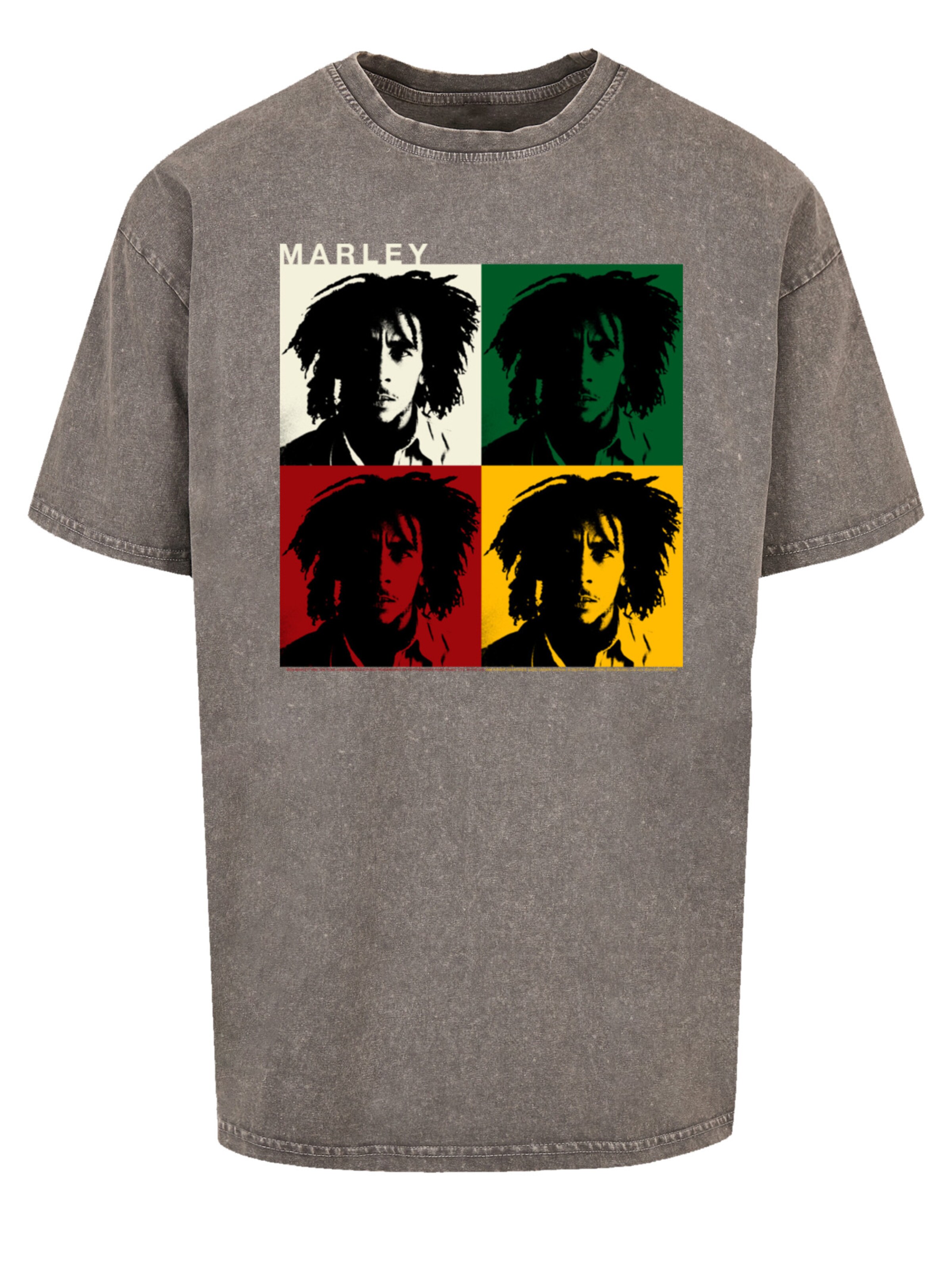 F4NT4STIC T-Shirt 'Bob Marley' in Grau: Vorderseite