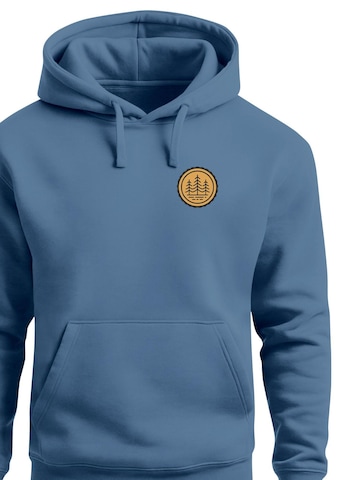 Neverless Sweatshirt 'Bäume Badge 1' in Blue
