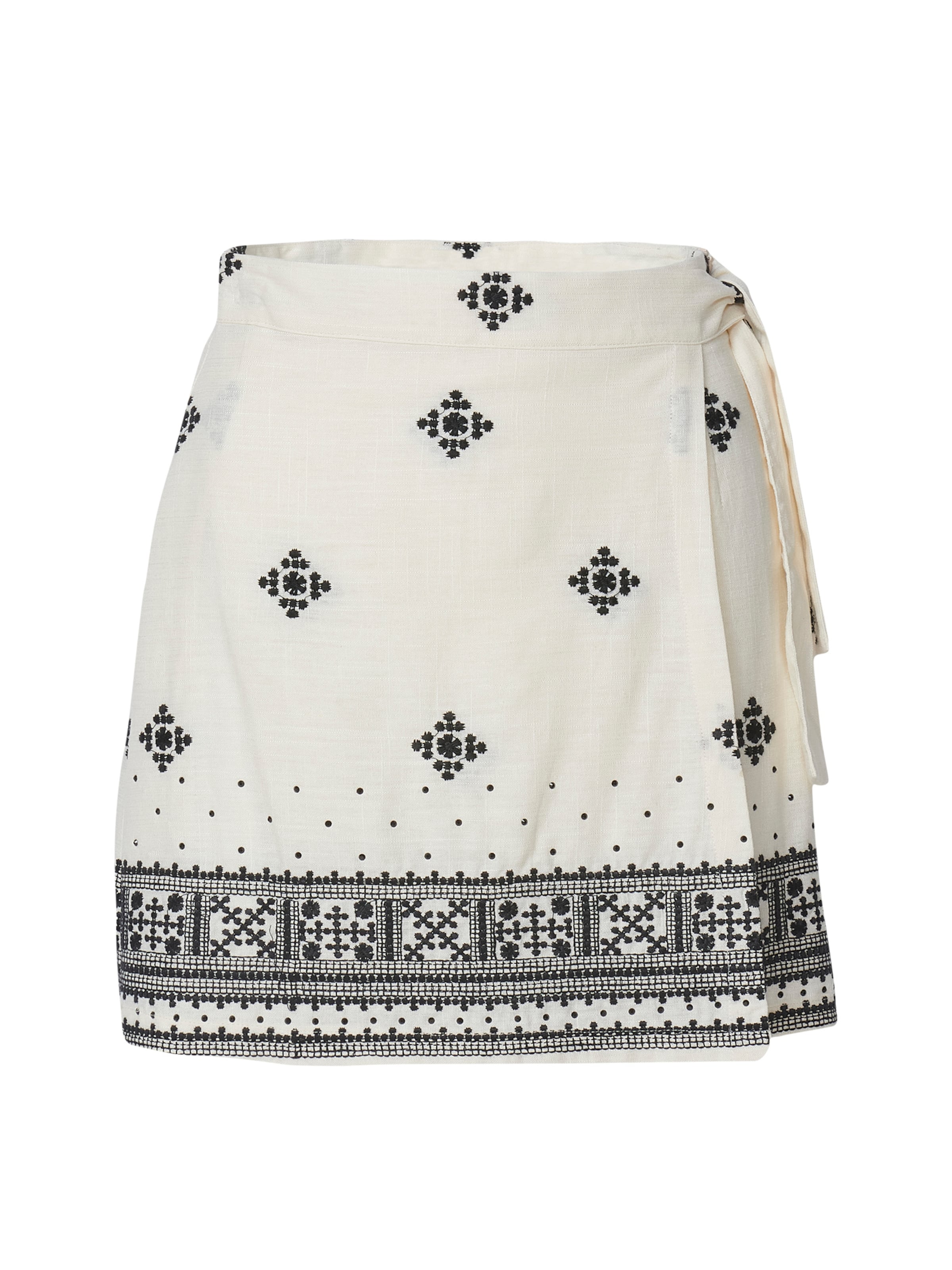 KOROSHI Jupe en noir / blanc cassé, Vue avec produit