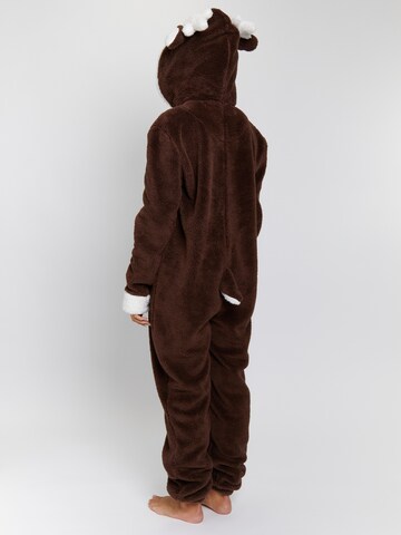 Loungeable Pajama 'Reindeer' in Brown
