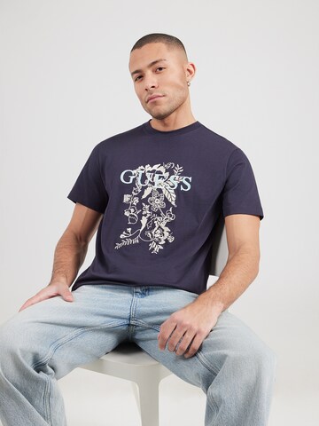 GUESS Футболка в Синий: спереди