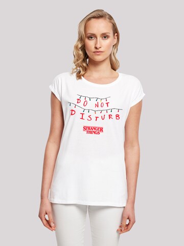 T-shirt 'Stranger Things Do Not Disturb Netflix TV Series' F4NT4STIC en blanc