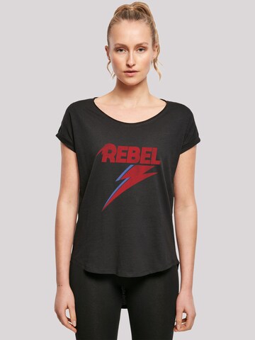F4NT4STIC Shirt 'David Bowie Distressed Rebel' in Schwarz: Vorderseite