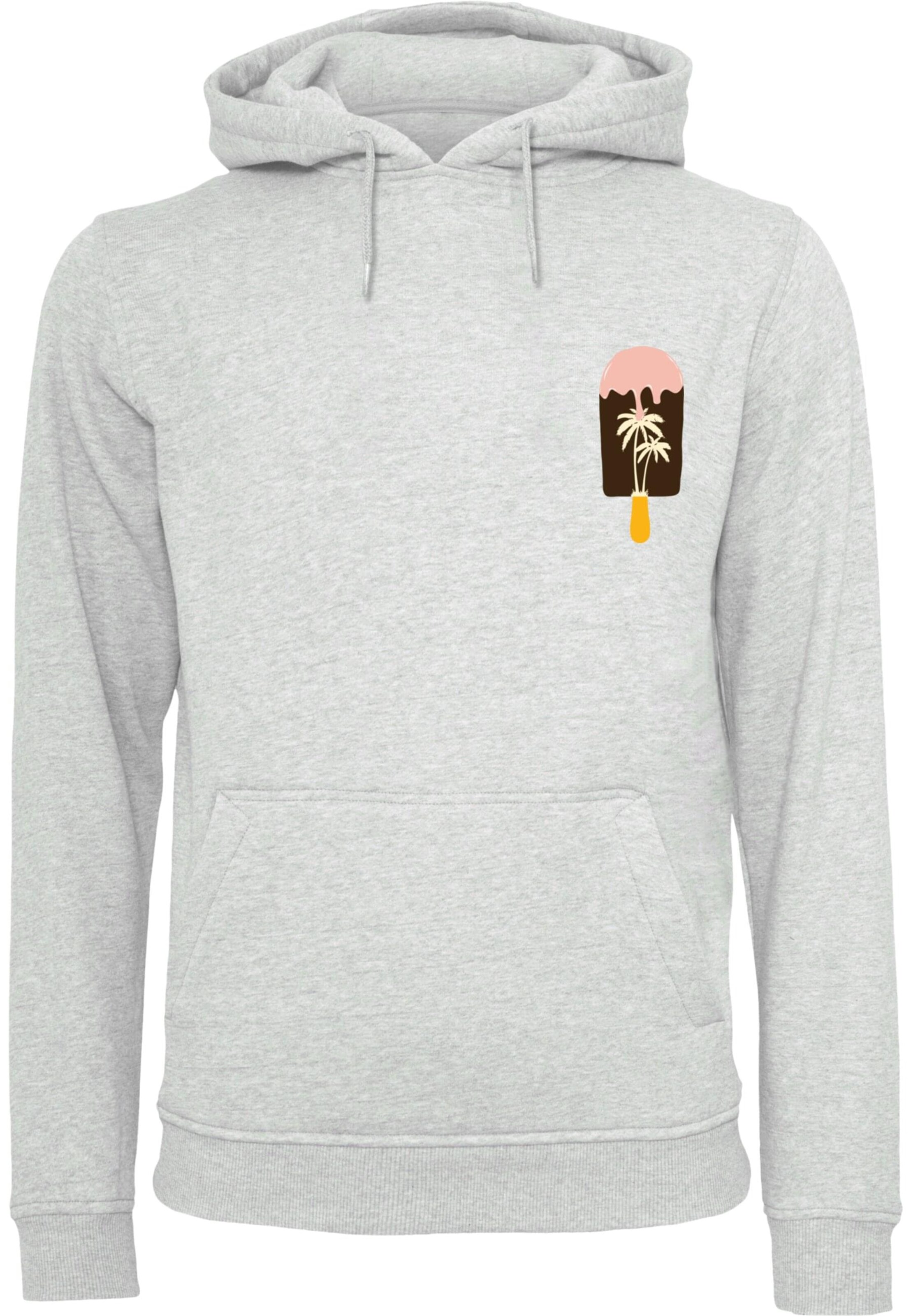 Sweat-shirt 'Summer - Icecream' Merchcode en gris : devant