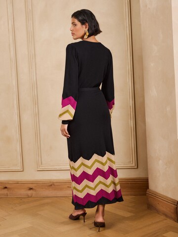 love & roses - Vestido de malha em preto
