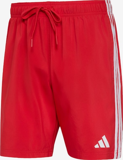 XS-S/įprastas ilgis dydžio Maudymosi šortai '3 STRIPES SWIM SHORTS 8' iš ADIDAS SPORTSWEAR, spalva – ryškiai raudona / balta, Prekių apžvalga