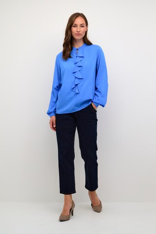 Cream Blouse 'Tiah' in Blue
