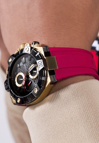 GUESS Analoog horloge 'IGNITE' in Rood