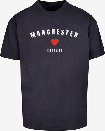 T-Shirt 'Manchester X' Merchcode en bleu : devant