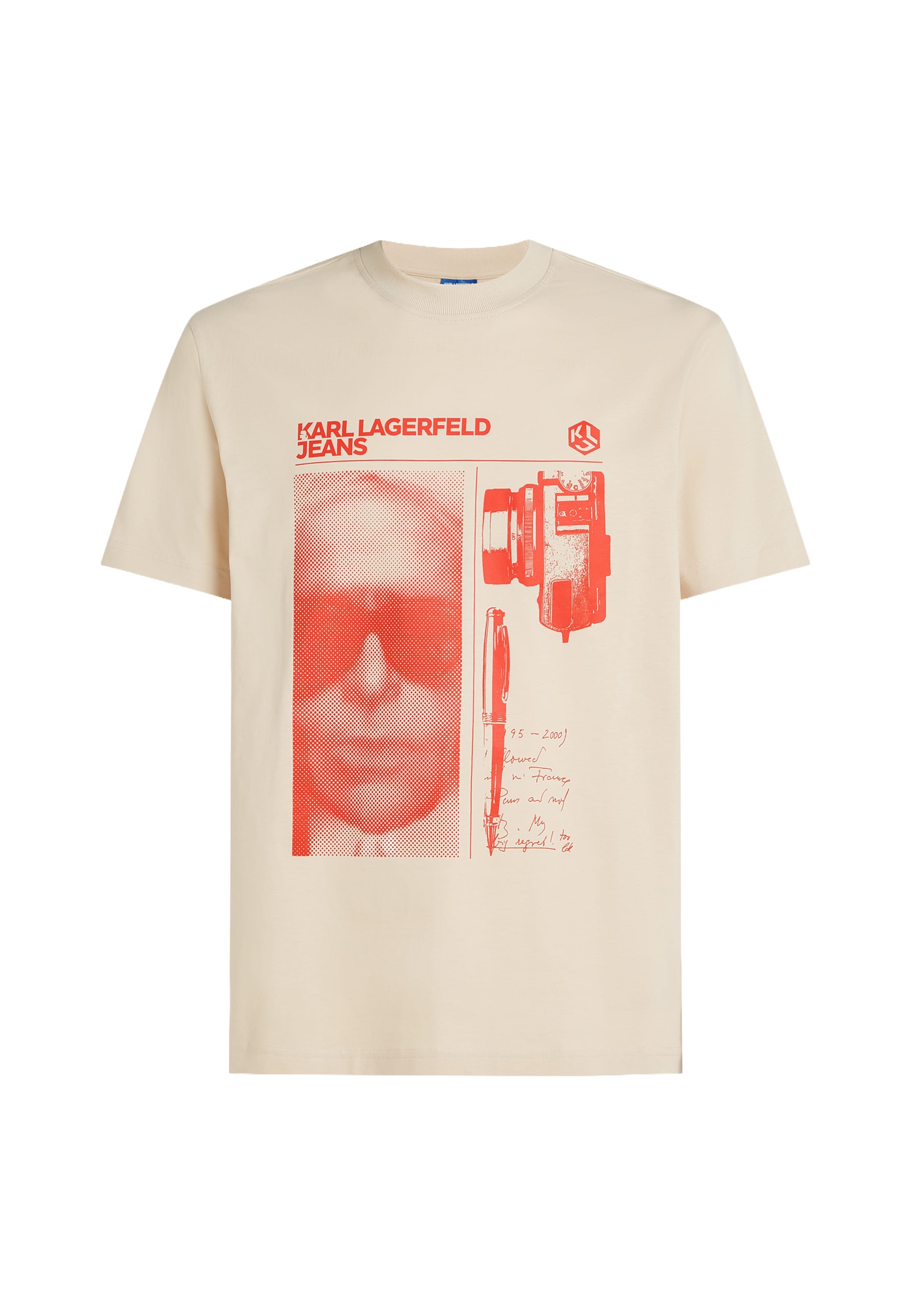 Tricou de la KARL LAGERFELD JEANS pe bej: față