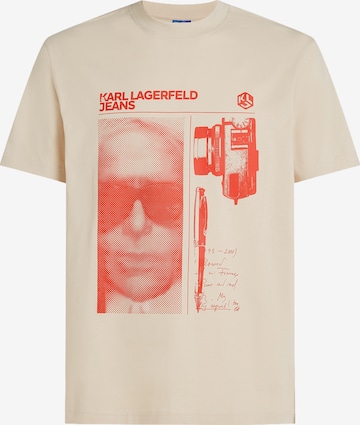 Tricou de la KARL LAGERFELD JEANS pe bej: față