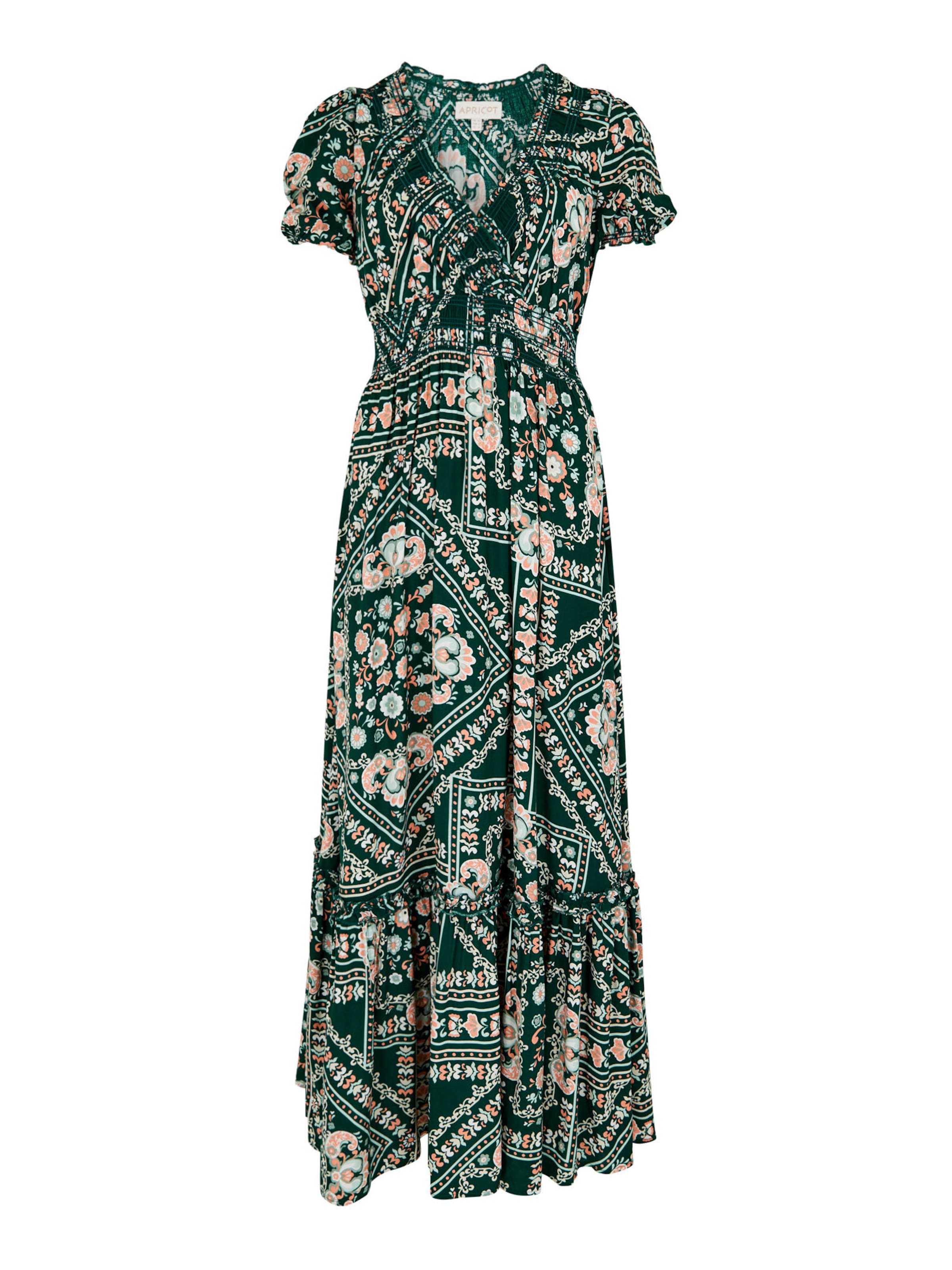Apricot Zomerjurk in Groen: voorkant