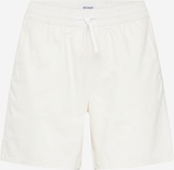 WEEKDAY Kalhoty 'Olsen' – bílá: přední strana