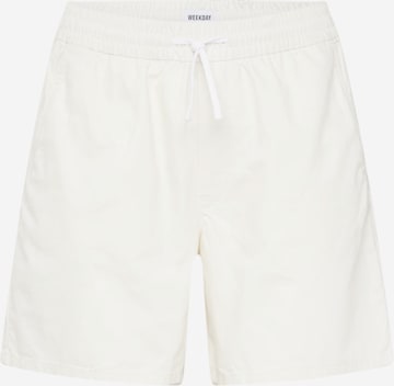 Pantaloni 'Olsen' di WEEKDAY in bianco: frontale