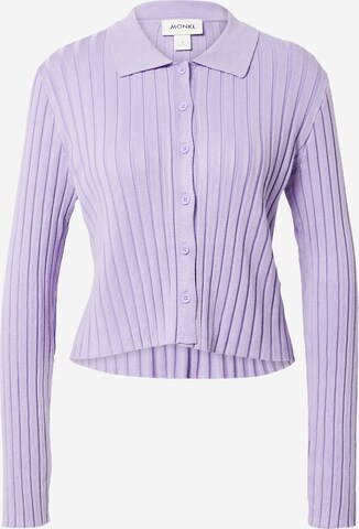 Cardigan Monki en violet : devant