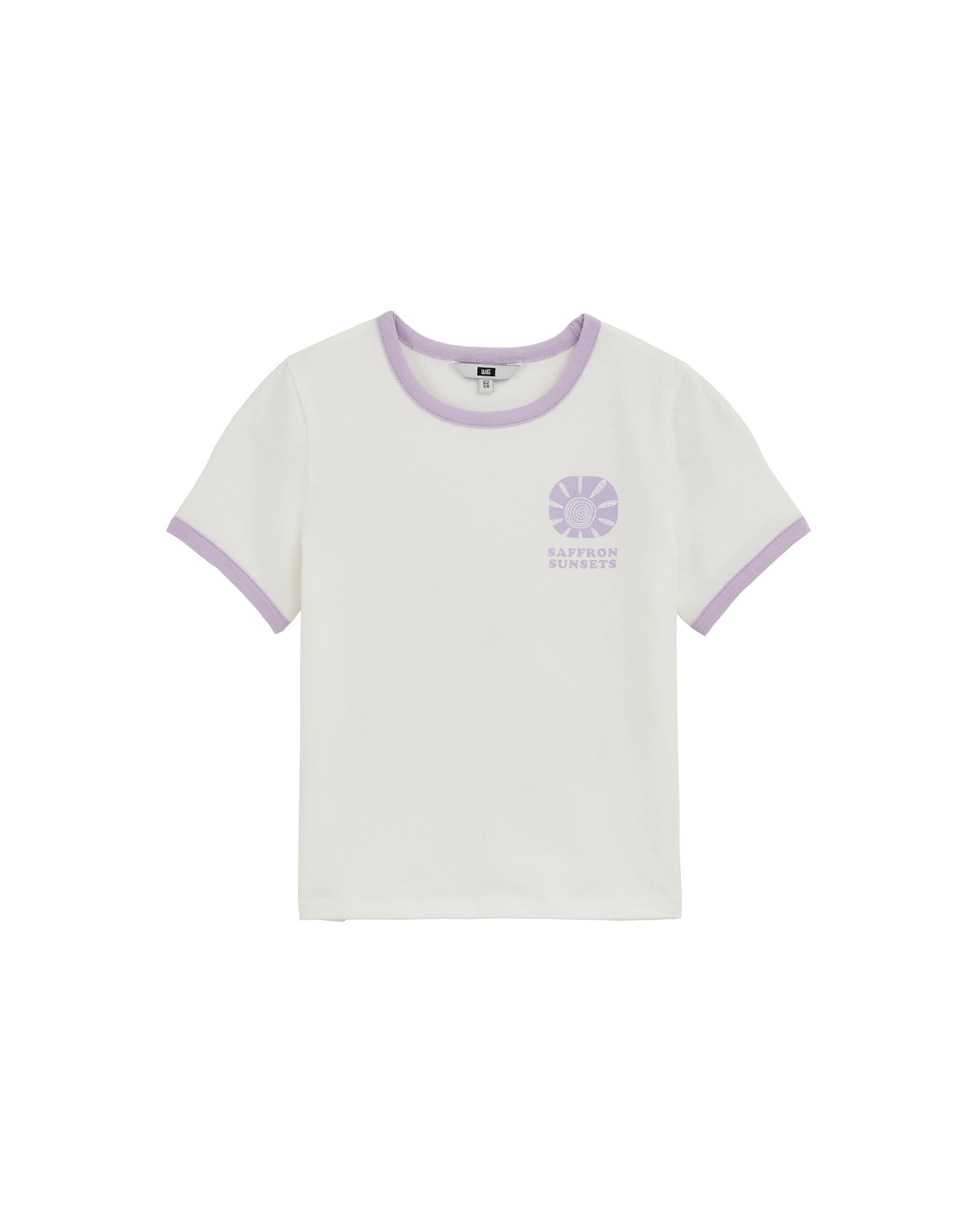 T-Shirt WE Fashion en blanc : devant