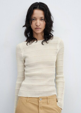 MANGO Sweater 'Peton' in Beige: front