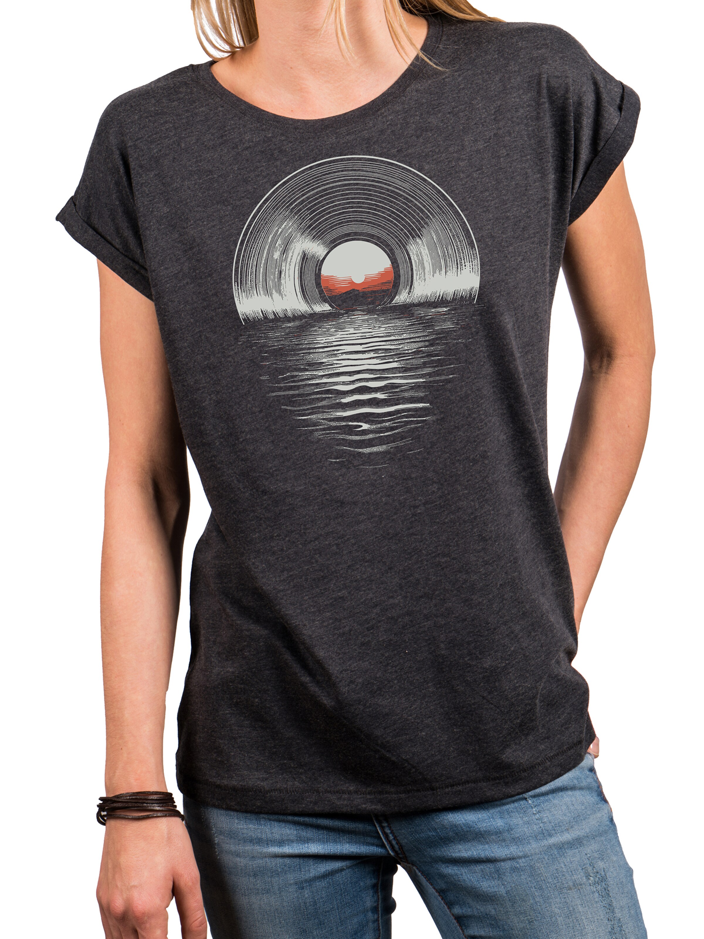 MAKAYA Shirt 'Sea Record' in Grey