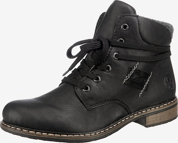 Bottines à lacets Rieker en noir : devant