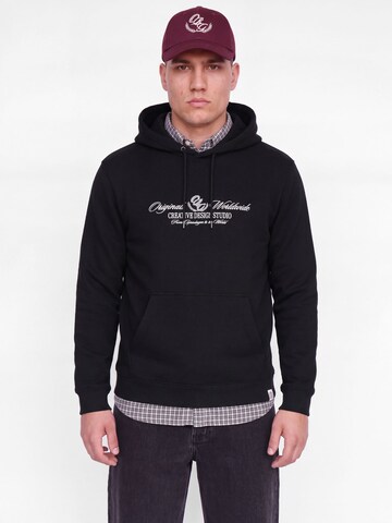 Felpa 'JORToronto' di JACK & JONES in nero: frontale